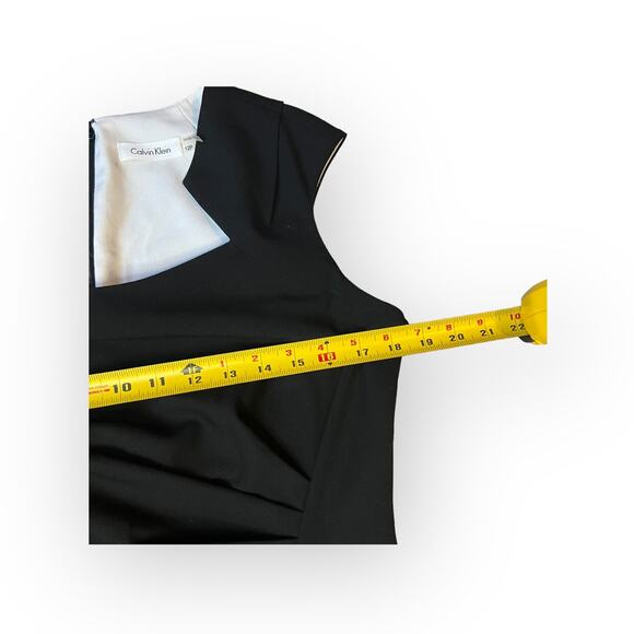 Calvin Klein Petite Cap Sleeve Side Ruched Sheath Dress - Picture 8 of 15